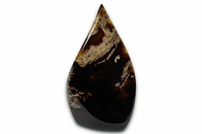 Polished Indonesian Blue Amber Flame #355797